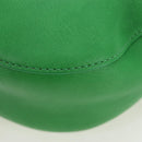 Chloe Kiss Shoulder Bag Leather 2way Green Gold Auth 191257V-17