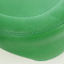 Chloe Kiss Shoulder Bag Leather 2way Green Gold Auth 191257V-18
