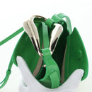 Chloe Kiss Shoulder Bag Leather 2way Green Gold Auth 191257V-21