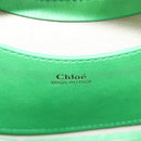 Chloe Kiss Shoulder Bag Leather 2way Green Gold Auth 191257V-22