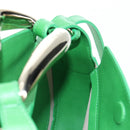 Chloe Kiss Shoulder Bag Leather 2way Green Gold Auth 191257V-23