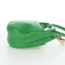 Chloe Kiss Shoulder Bag Leather 2way Green Gold Auth 191257V-4