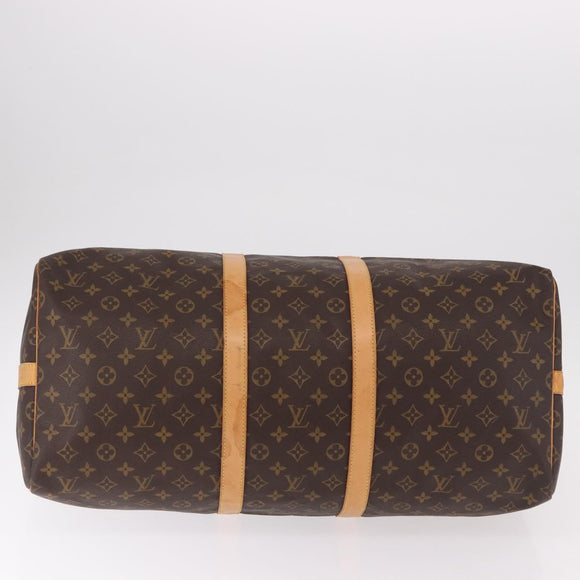 LOUIS VUITTON Monogram Keepall Bandouliere 55 Boston Bag M41414 LV Auth 191259A
