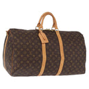 LOUIS VUITTON Monogram Keepall Bandouliere 55 Boston Bag M41414 LV Auth 191259A-1