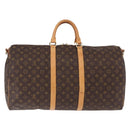 LOUIS VUITTON Monogram Keepall Bandouliere 55 Boston Bag M41414 LV Auth 191259A-2