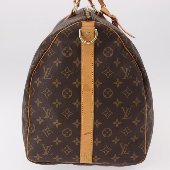 LOUIS VUITTON Monogram Keepall Bandouliere 55 Boston Bag M41414 LV Auth 191259A