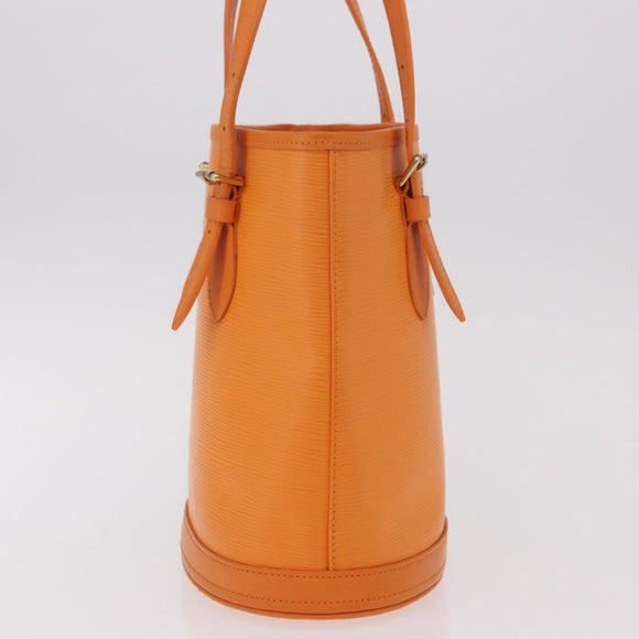 LOUIS VUITTON Epi Bucket PM Shoulder Bag Orange Mandarin M5899H LV Auth 191260V