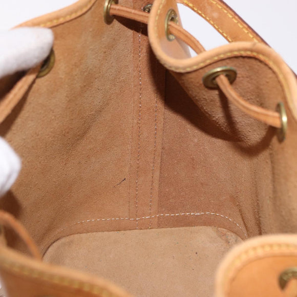 LOUIS VUITTON Nomad Mini Noe Hand Bag Leather Beige M43528 LV Auth 191261A