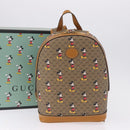 GUCCI Micro GG Supreme Disney Backpack PVC Beige Gold 552884 Auth 191262SAM-26