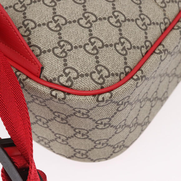GUCCI GG Supreme Backpack PVC Beige Silver 501976 Auth 191263SM