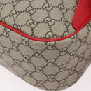 GUCCI GG Supreme Backpack PVC Beige Silver 501976 Auth 191263SM-18