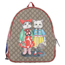 GUCCI GG Supreme Backpack PVC Beige Silver 501976 Auth 191263SM-13