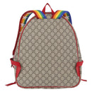 GUCCI GG Supreme Backpack PVC Beige Silver 501976 Auth 191263SM-2