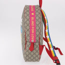 GUCCI GG Supreme Backpack PVC Beige Silver 501976 Auth 191263SM-3