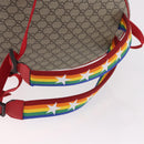 GUCCI GG Supreme Backpack PVC Beige Silver 501976 Auth 191263SM-8