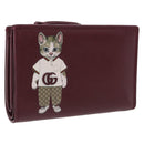 GUCCI Wallet Leather Higuchi Yuko Collaboration Bordeaux 847923 Auth 191265SM-1