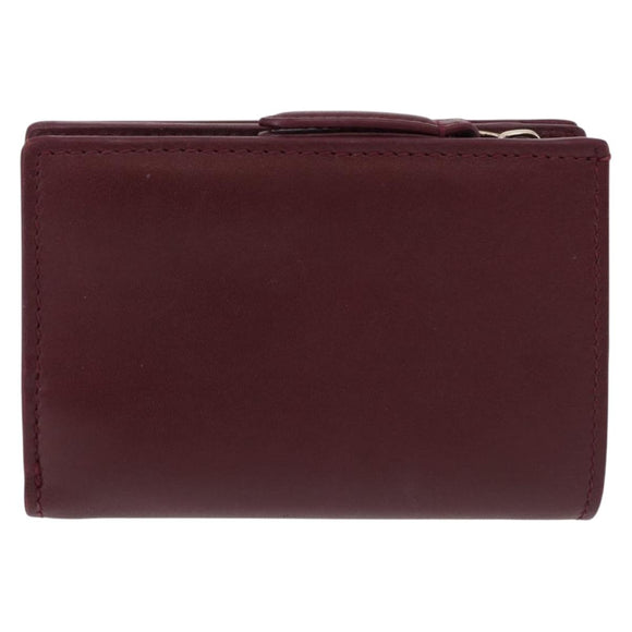 GUCCI Wallet Leather Higuchi Yuko Collaboration Bordeaux 847923 Auth 191265SM