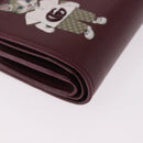 GUCCI Wallet Leather Higuchi Yuko Collaboration Bordeaux 847923 Auth 191265SM-7