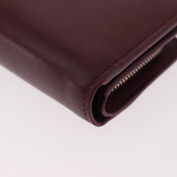 GUCCI Wallet Leather Higuchi Yuko Collaboration Bordeaux 847923 Auth 191265SM
