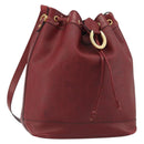 Christian Dior Trotter Canvas Shoulder Bag PVC Red Gold Auth 191271-1