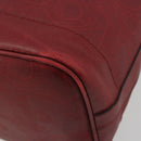 Christian Dior Trotter Canvas Shoulder Bag PVC Red Gold Auth 191271-10