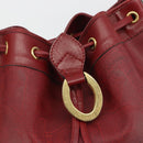 Christian Dior Trotter Canvas Shoulder Bag PVC Red Gold Auth 191271-15