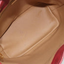 Christian Dior Trotter Canvas Shoulder Bag PVC Red Gold Auth 191271-17