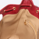 Christian Dior Trotter Canvas Shoulder Bag PVC Red Gold Auth 191271-19
