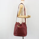 Christian Dior Trotter Canvas Shoulder Bag PVC Red Gold Auth 191271-22