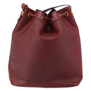 Christian Dior Trotter Canvas Shoulder Bag PVC Red Gold Auth 191271-3
