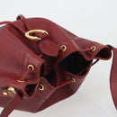 Christian Dior Trotter Canvas Shoulder Bag PVC Red Gold Auth 191271-6