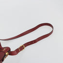 Christian Dior Trotter Canvas Shoulder Bag PVC Red Gold Auth 191271-8