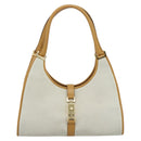 GUCCI Hand Bag Suede Gray Gold 002 1067 Auth 191272V-13