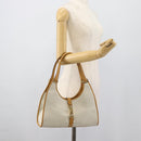 GUCCI Hand Bag Suede Gray Gold 002 1067 Auth 191272V-23