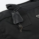 PRADA Boston Bag Nylon Black Silver Auth 191276A-9