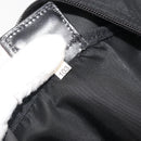 PRADA Boston Bag Nylon Black Silver Auth 191276A-11
