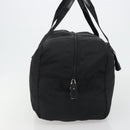 PRADA Boston Bag Nylon Black Silver Auth 191276A-4