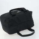 PRADA Boston Bag Nylon Black Silver Auth 191276A-6