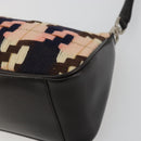 PRADA Shoulder Bag Knitted Fabrics Pink Silver Auth 191277V-8