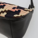 PRADA Shoulder Bag Knitted Fabrics Pink Silver Auth 191277V-16