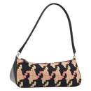 PRADA Shoulder Bag Knitted Fabrics Pink Silver Auth 191277V-1