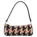PRADA Shoulder Bag Knitted Fabrics Pink Silver Auth 191277V-13