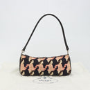 PRADA Shoulder Bag Knitted Fabrics Pink Silver Auth 191277V-12