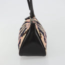 PRADA Shoulder Bag Knitted Fabrics Pink Silver Auth 191277V-3