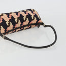 PRADA Shoulder Bag Knitted Fabrics Pink Silver Auth 191277V-7