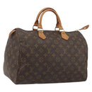 LOUIS VUITTON Monogram Speedy 35 Hand Bag M41524 LV Auth 191278-1