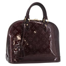 LOUIS VUITTON Monogram Vernis Alma GM Hand Bag Amarante M93595 LV Auth 191281-1