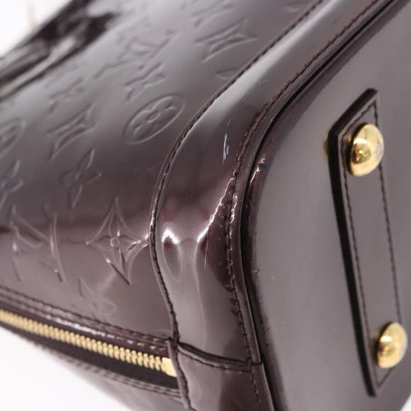 LOUIS VUITTON Monogram Vernis Alma GM Hand Bag Amarante M93595 LV Auth 191281