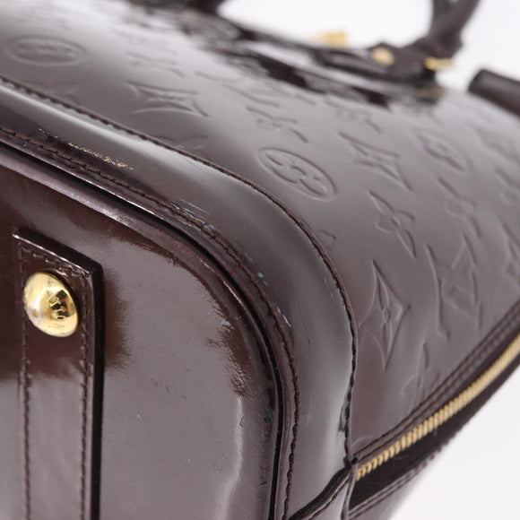 LOUIS VUITTON Monogram Vernis Alma GM Hand Bag Amarante M93595 LV Auth 191281