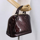 LOUIS VUITTON Monogram Vernis Alma GM Hand Bag Amarante M93595 LV Auth 191281-23